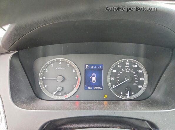 5NPE24AFXGH270764 2016 HYUNDAI SONATA Silver ხელსაწყოთა პანელის ხედი