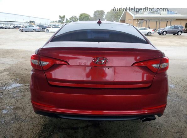 5NPE24AFXGH271154 2016 HYUNDAI SONATA Red Vista trasera