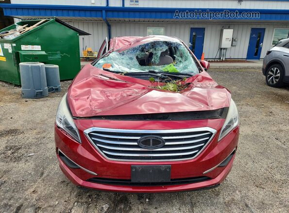 5NPE24AFXGH280792 2016 HYUNDAI SONATA Red Դիմացի տեսք
