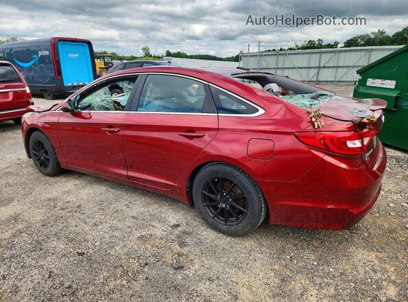 5NPE24AFXGH280792 2016 HYUNDAI SONATA Red Հետևի ձախ