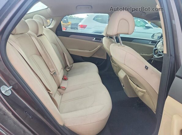 5NPE24AFXGH289864 2016 HYUNDAI SONATA Tan Вид задніх сидінь