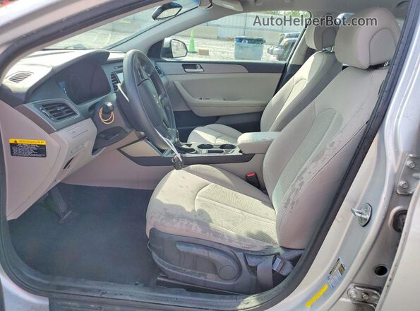 5NPE24AFXGH292490 2016 HYUNDAI SONATA Silver წინა სალონის ხედი