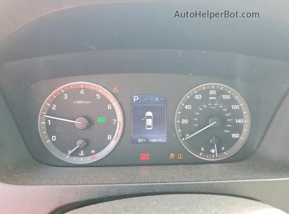5NPE24AFXGH292490 2016 HYUNDAI SONATA Silver ხელსაწყოთა პანელის ხედი