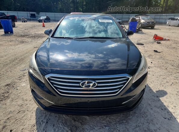 5NPE24AFXGH321132 2016 HYUNDAI SONATA Black Դիմացի տեսք