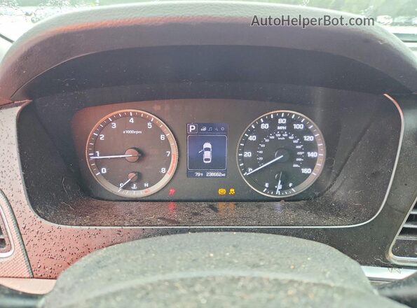 5NPE24AFXGH357600 2016 HYUNDAI SONATA White Instrument cluster view