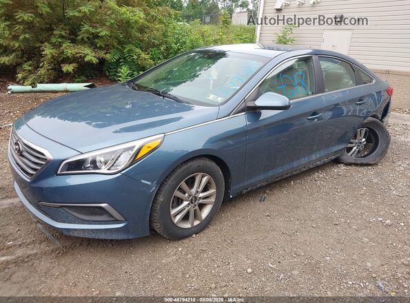 5NPE24AFXGH377765 2016 HYUNDAI SONATA Blue Przód lewy