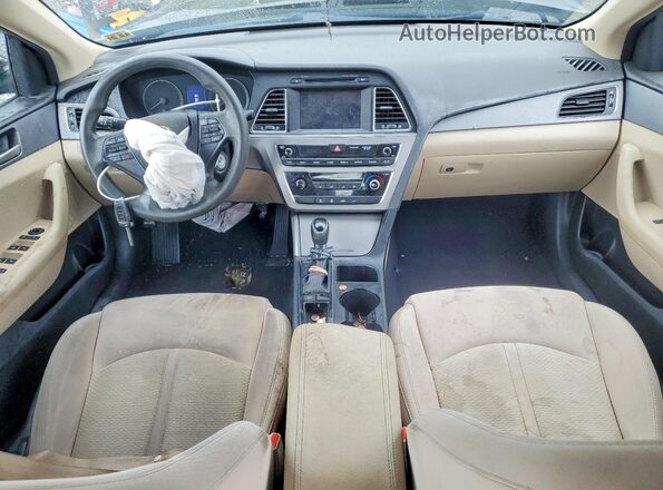 5NPE24AFXHH483487 2017 HYUNDAI SONATA Gray Вид панелі приладів