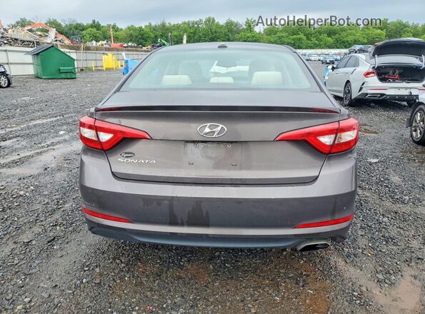 5NPE24AFXHH483487 2017 HYUNDAI SONATA Gray Вид ззаду