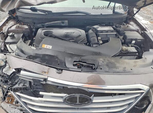 5NPE24AFXHH483487 2017 HYUNDAI SONATA Gray Вид задньої частини салону