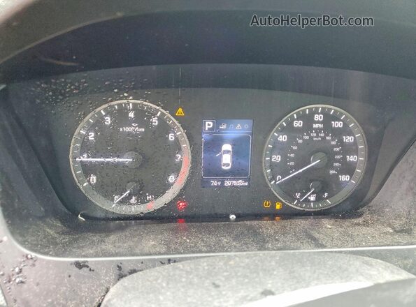 5NPE24AFXHH483487 2017 HYUNDAI SONATA Gray Вид щитка приладів
