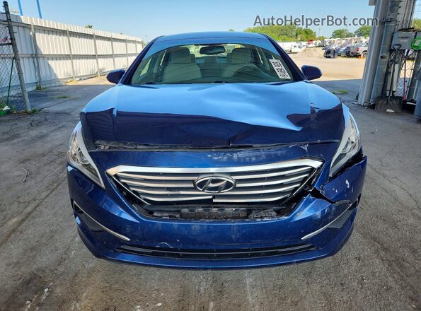 5NPE24AFXHH488608 2017 HYUNDAI SONATA Blue Widok z przodu