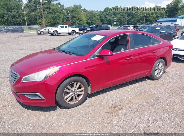 5NPE24AFXHH496448 2017 HYUNDAI SONATA Red Առջևի ձախ երեք քառորդ տեսարան