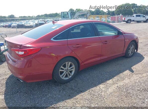 5NPE24AFXHH496448 2017 HYUNDAI SONATA Red Հետևի աջ