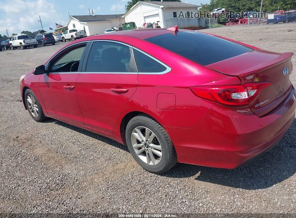 5NPE24AFXHH496448 2017 HYUNDAI SONATA Red Հետևի ձախ