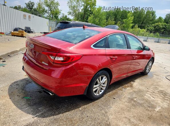 5NPE24AFXHH499558 2017 HYUNDAI SONATA Red Задня права чверть