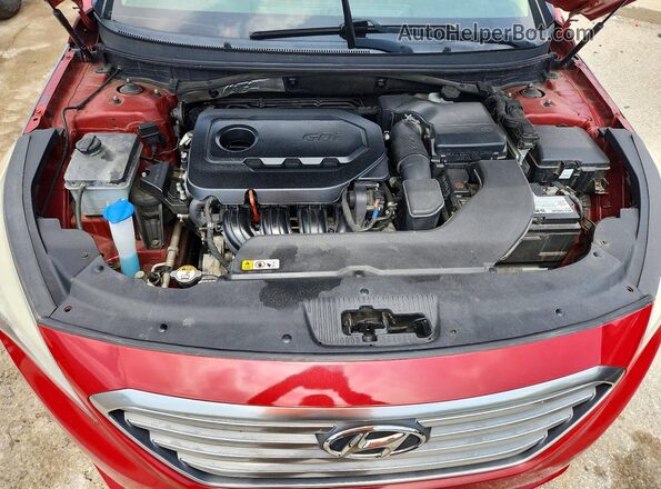 5NPE24AFXHH499558 2017 HYUNDAI SONATA Red Вид задньої частини салону