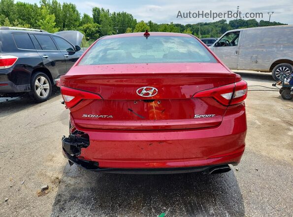 5NPE24AFXHH499558 2017 HYUNDAI SONATA Red Вид ззаду