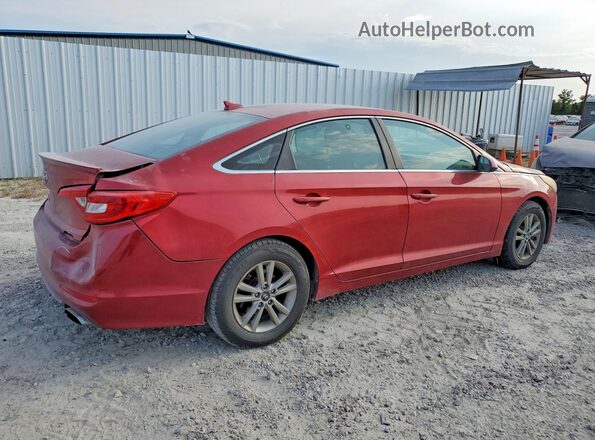 5NPE24AFXHH563033 2017 HYUNDAI SONATA Red Задня права чверть