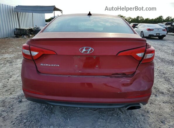 5NPE24AFXHH563033 2017 HYUNDAI SONATA Red Вид ззаду