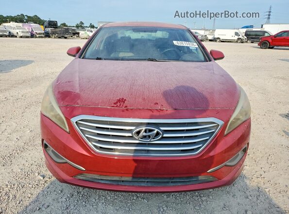 5NPE24AFXHH563033 2017 HYUNDAI SONATA Red Вид спереду