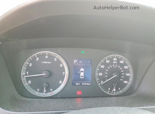 5NPE24AFXHH563033 2017 HYUNDAI SONATA Red Вид щитка приладів
