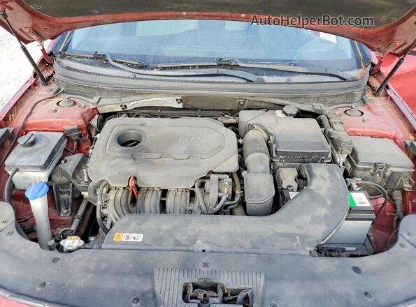 5NPE24AFXHH563033 2017 HYUNDAI SONATA Red Вид задньої частини салону