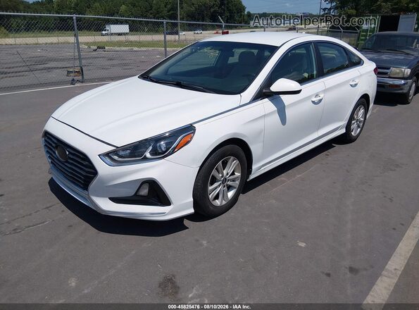 5NPE24AFXJH619753 2018 HYUNDAI SONATA White Առջևի ձախ երեք քառորդ տեսարան