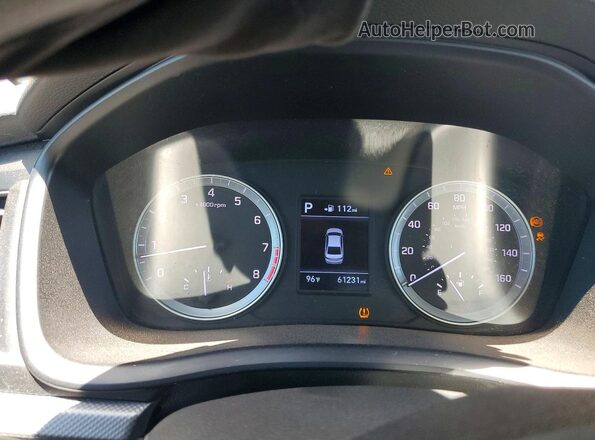 5NPE24AFXJH632423 2018 HYUNDAI SONATA White Instrument cluster view