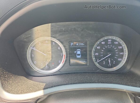 5NPE24AFXJH680679 2018 HYUNDAI SONATA White Vista del cuadro de instrumentos