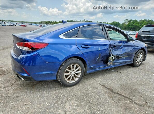5NPE24AFXJH700395 2018 HYUNDAI SONATA Blue Trasero derecho