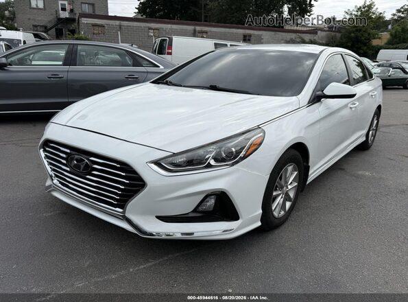 5NPE24AFXKH734029 2019 HYUNDAI SONATA Белый Передняя левая четверть