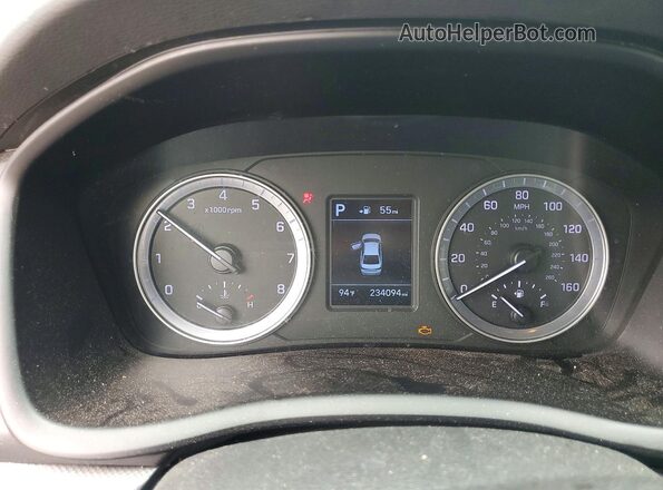 5NPE24AFXKH734130 2019 HYUNDAI SONATA Gray Widok zestawu wskaźników
