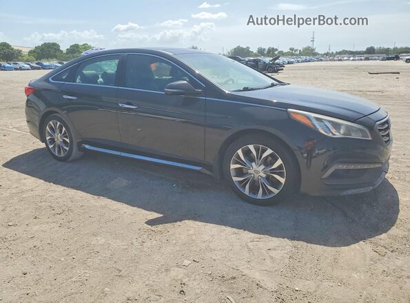 5NPE34AB1HH520064 2017 HYUNDAI SONATA Black Delantero derecho