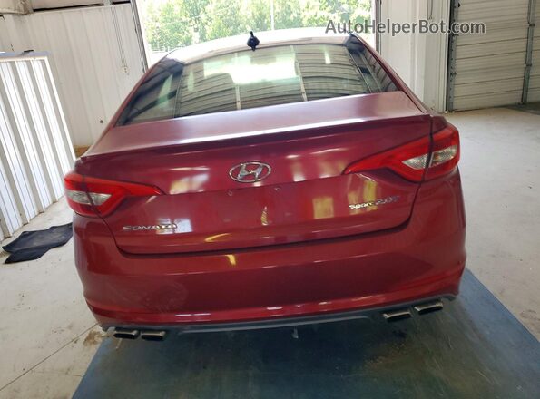 5NPE34AB2HH441809 2017 HYUNDAI SONATA Красный Вид сзади