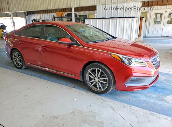 5NPE34AB2HH441809 2017 HYUNDAI SONATA Красный Передняя правая четверть