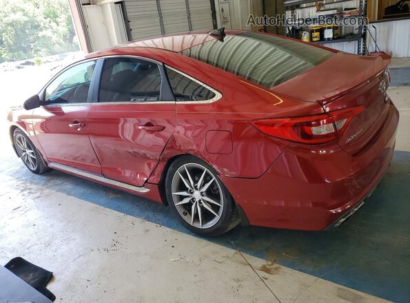 5NPE34AB2HH441809 2017 HYUNDAI SONATA Красный Задняя левая четверть