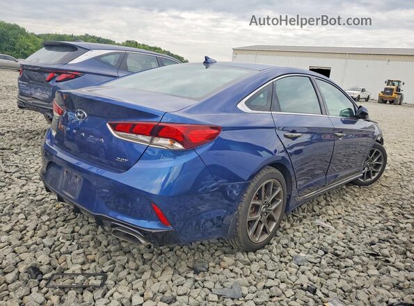 5NPE34AB2JH663627 2018 HYUNDAI SONATA Blue Rear right