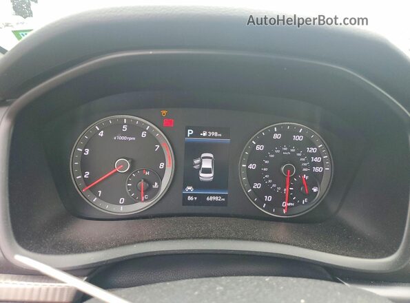 5NPE34AB2JH663627 2018 HYUNDAI SONATA Blue Instrument cluster view