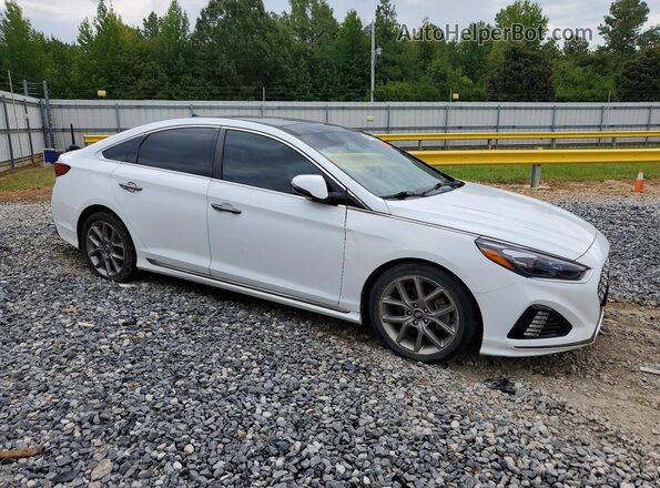 5NPE34AB2JH703169 2018 HYUNDAI SONATA White Передня права чверть