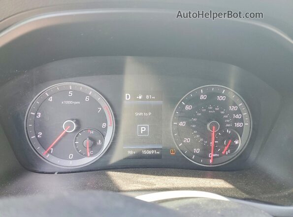 5NPE34AB2JH703169 2018 HYUNDAI SONATA White Вид щитка приладів
