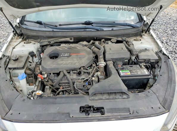 5NPE34AB2JH703169 2018 HYUNDAI SONATA White Вид задньої частини салону