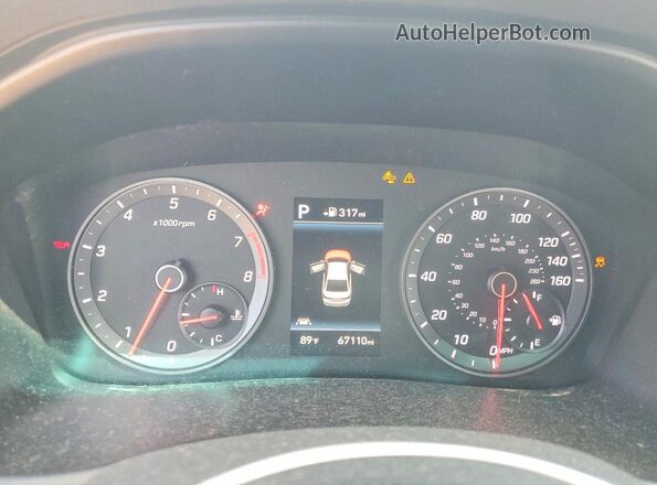 5NPE34AB2KH742488 2019 HYUNDAI SONATA Black Instrument cluster view