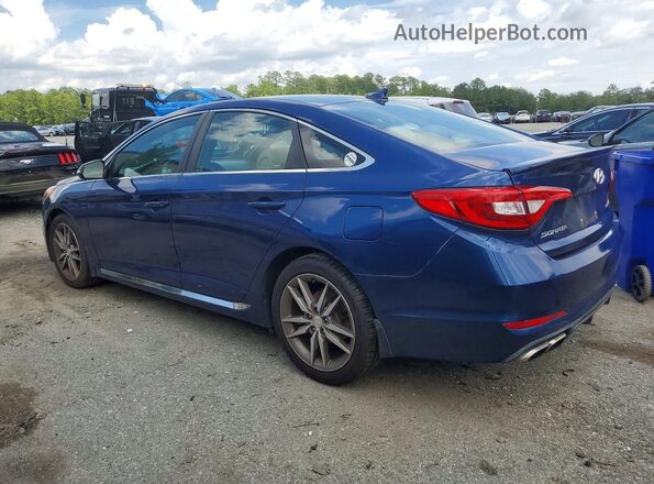 5NPE34AB3HH464323 2017 HYUNDAI SONATA Blue Задня ліва чверть