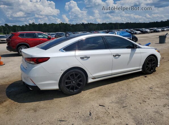 5NPE34AB5KH800481 2019 HYUNDAI SONATA White Задня права чверть