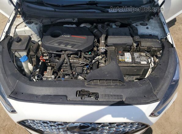 5NPE34AB5KH800481 2019 HYUNDAI SONATA White Вид задньої частини салону