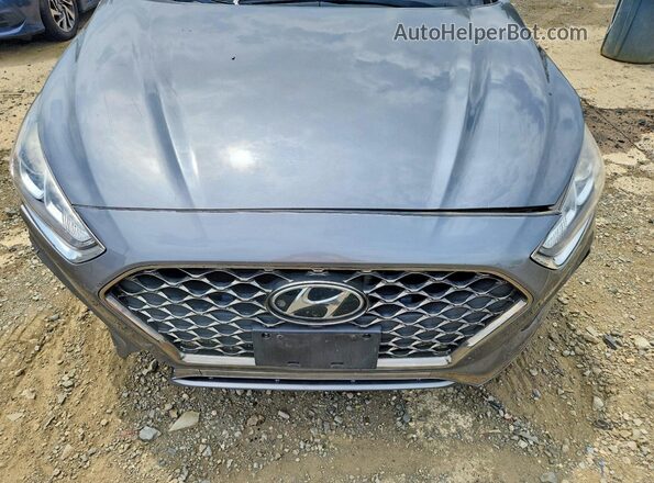 5NPE34AB6JH690314 2018 HYUNDAI SONATA Серый Вид задней части салона