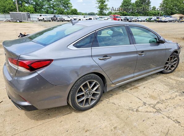 5NPE34AB6JH690314 2018 HYUNDAI SONATA Серый Задняя правая четверть