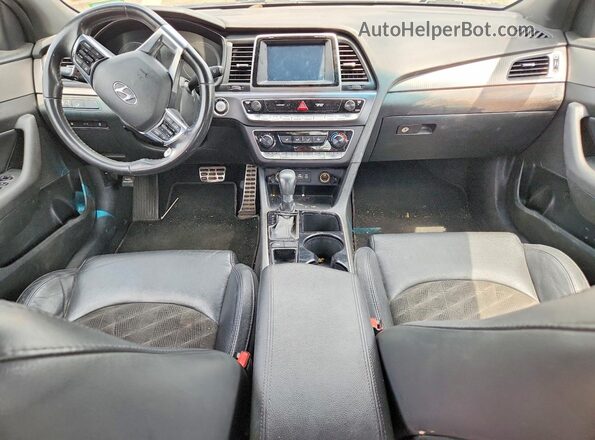 5NPE34AB6JH690314 2018 HYUNDAI SONATA Серый Вид панели приборов