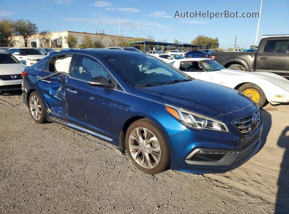 5NPE34AB8HH520434 2017 HYUNDAI SONATA Blue წინა მარჯვენა