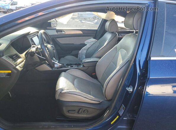 5NPE34AB8HH520434 2017 HYUNDAI SONATA Blue წინა სალონის ხედი